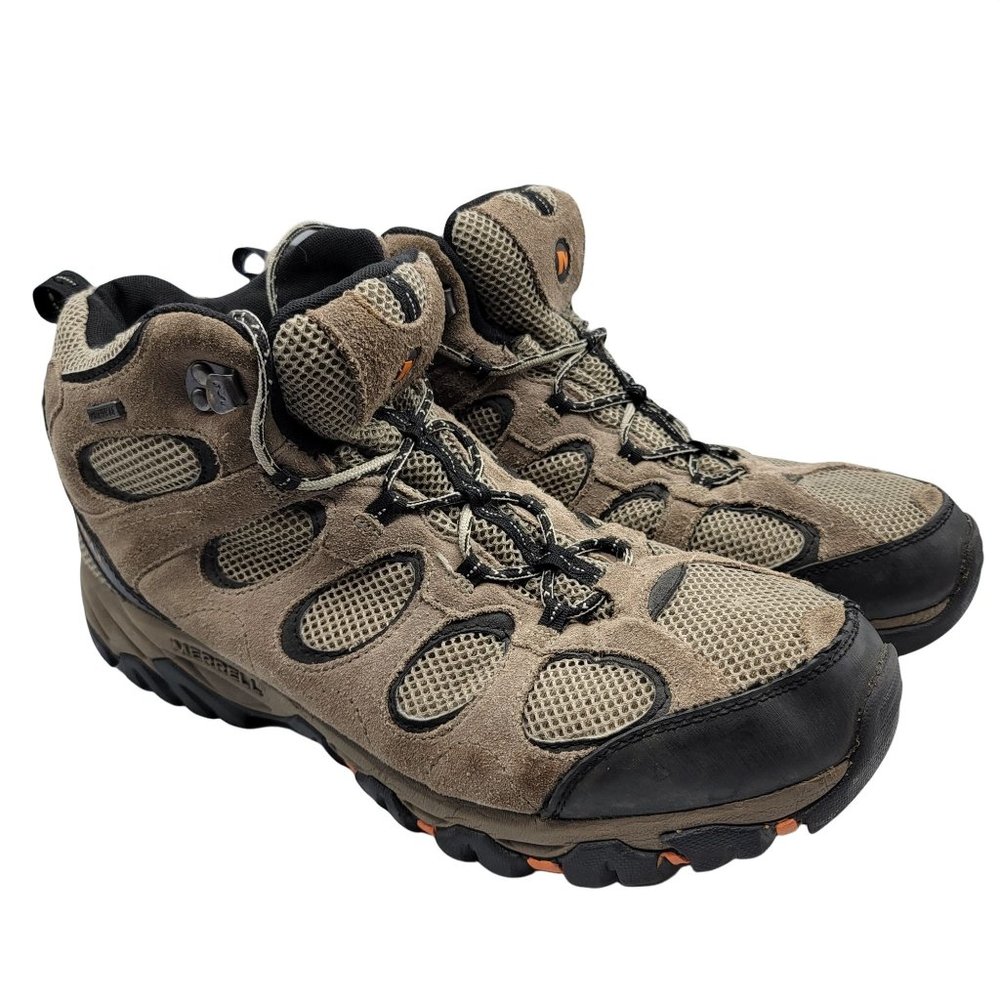 Merrell Men’s Brown Hiking Boots - Breathable Suede Trail Shoes